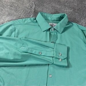 Mizzen+Main Green Checkered Casual Shirt